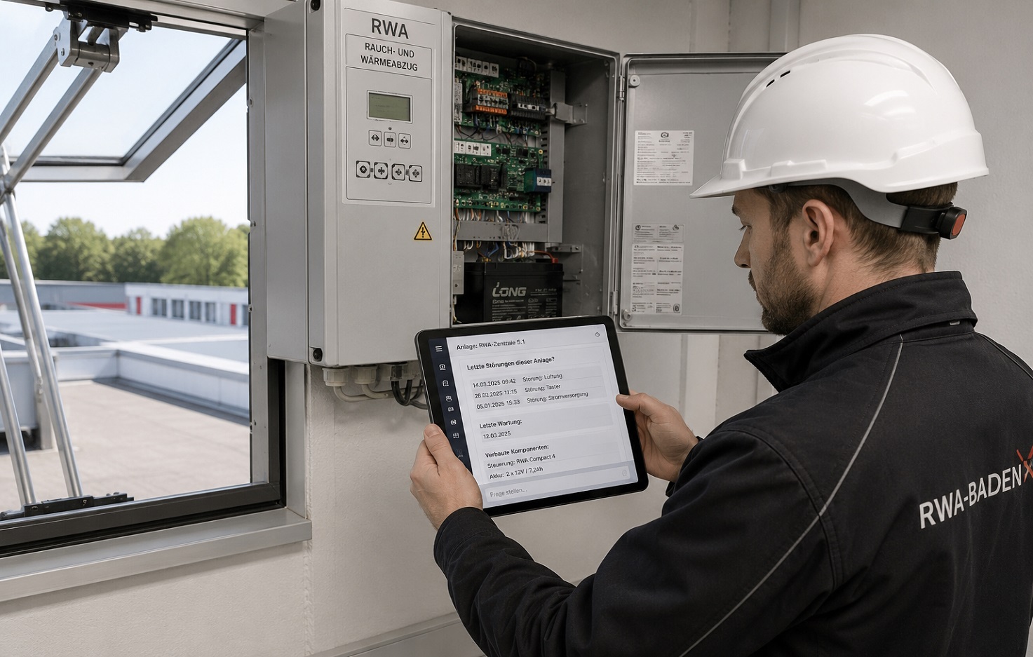 Digitale Wartung RWA-Anlage